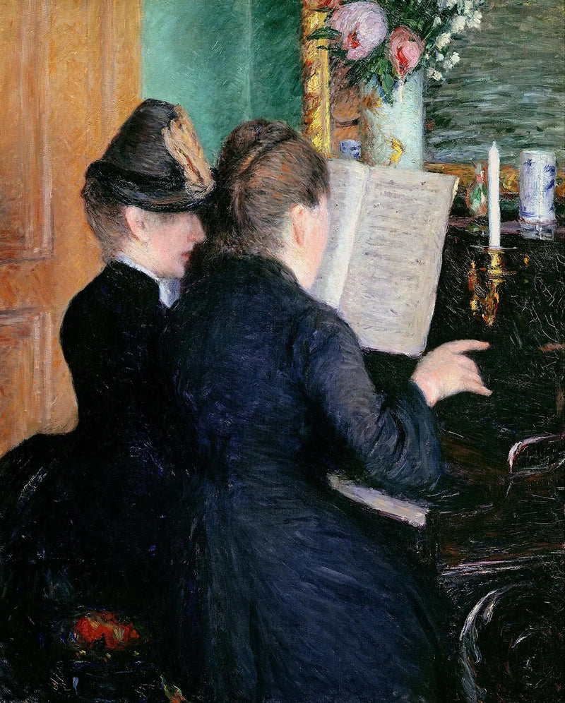 La Lección de piano - Gustave Caillebotte