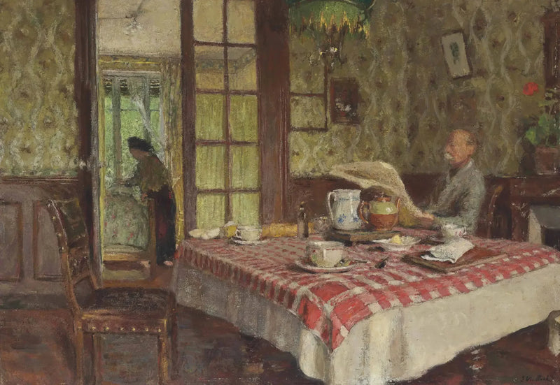 La lectura en el comedor, Vaucresson - Édouard Vuillard