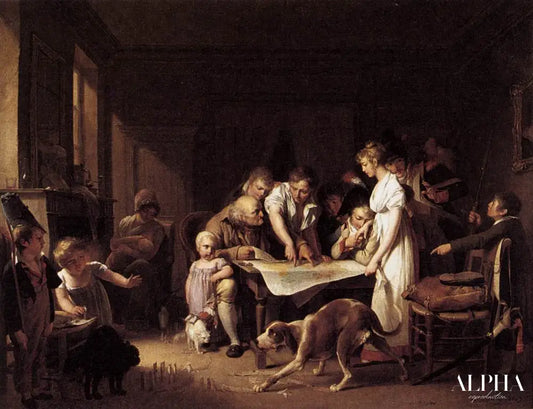 La lecture du Bulletin du Grand - Louis Boilly - Reproductions de tableaux et peintures haut de gamme