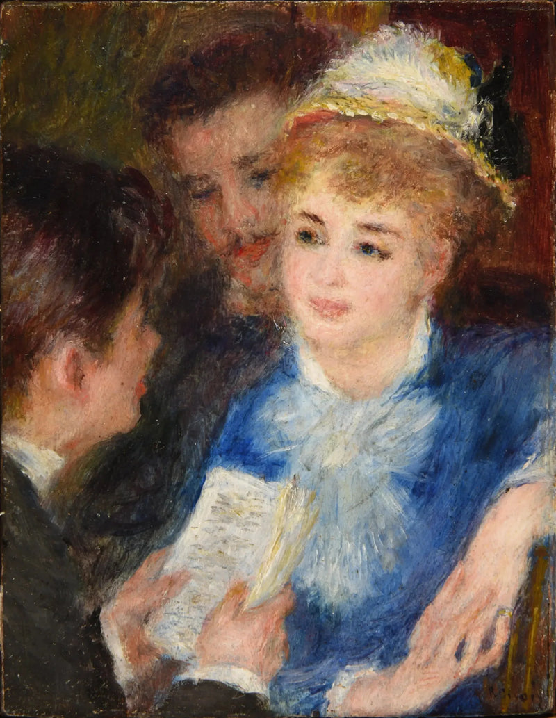La lectura del papel - Pierre-Auguste Renoir