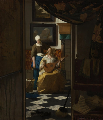 Reproduction du tableau « La Lettre d'amour - Johannes Vermeer » par Alpha Reproduction en peinture à l’huile
