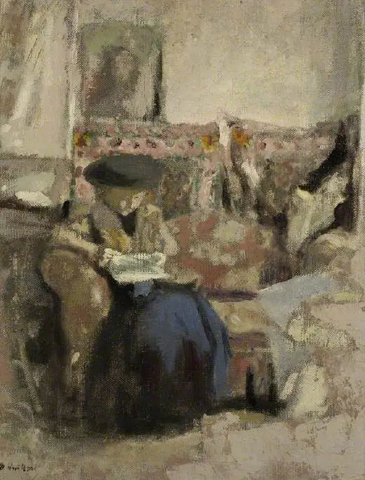 La Lectora en cojín - Édouard Vuillard