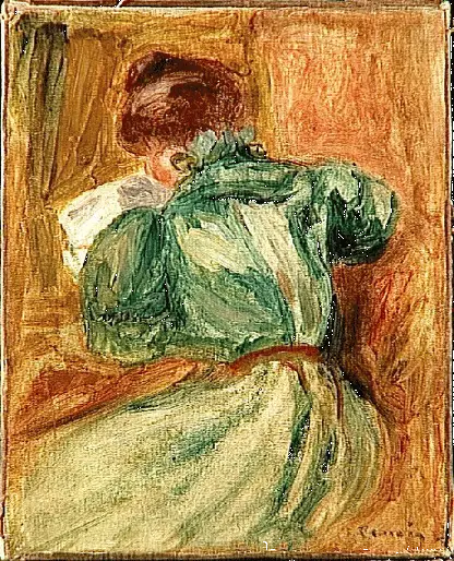 La Lectora verde - Pierre-Auguste Renoir