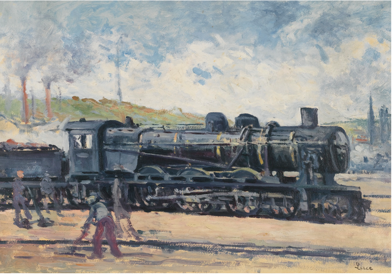 La locomotora, alrededores de Charleroi - Maximilien Luce
