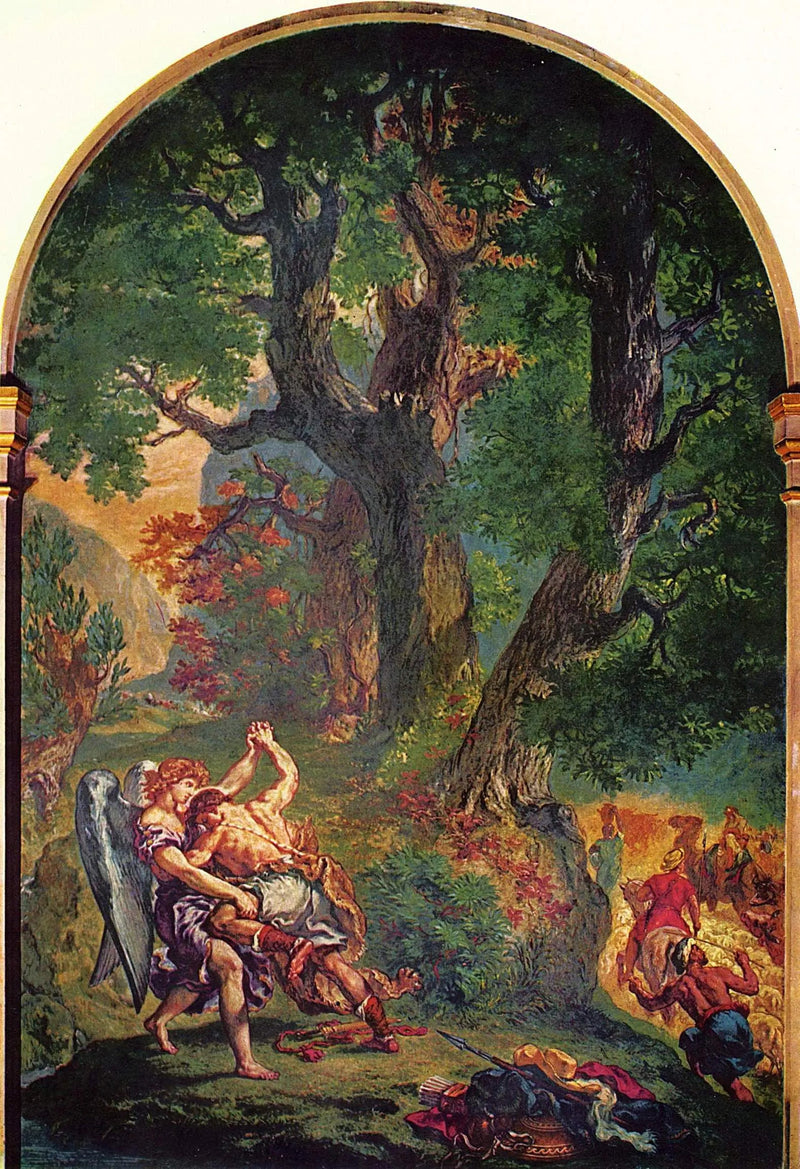 La Lucha de Jacob con el Ángel - Eugène Delacroix