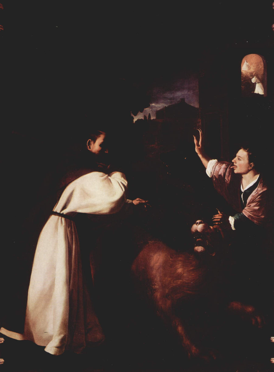 La lucha del hermano Diego de Orgaz contra los demonios - Francisco de Zurbarán