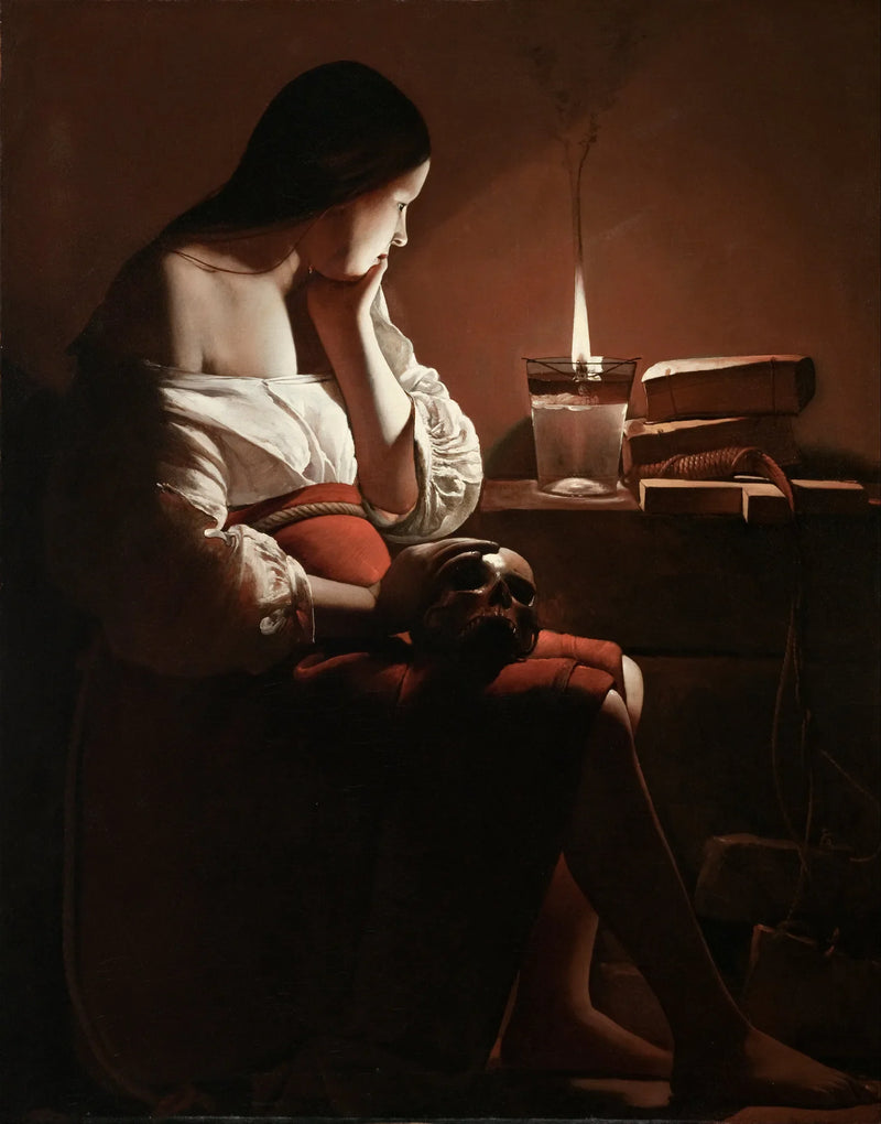 La Madeleine con la llama humeante - Georges de La Tour