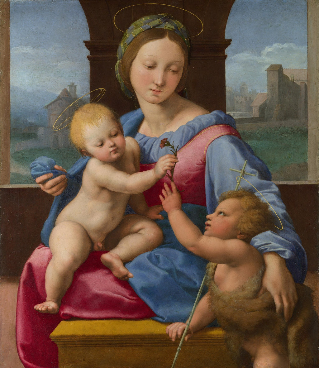 Reproduction du tableau « La Madone Aldobrandini - Raphaël Sanzio » par Alpha Reproduction en peinture à l’huile