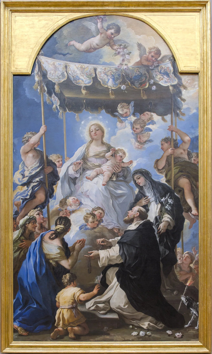 La Madonna con baldachino - Luca Giordano
