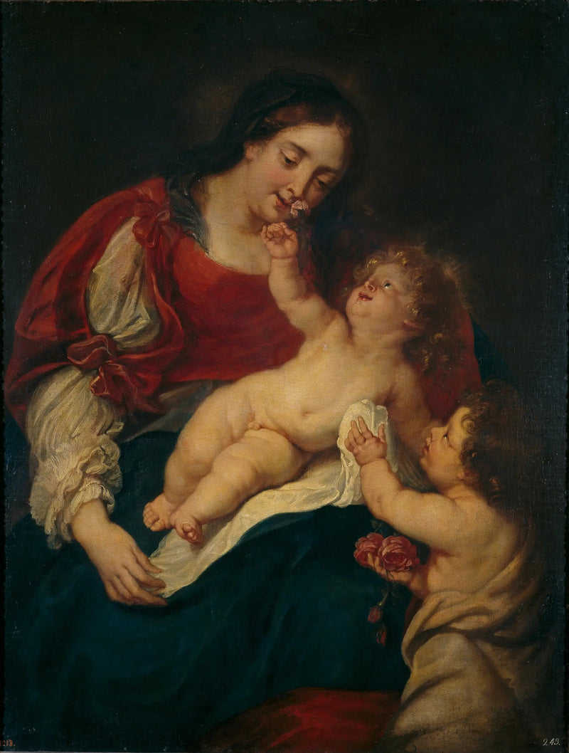 La Madonna de las rosas - Antoine van Dyck