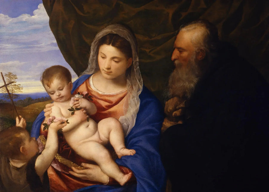 La Madonna de las rosas - Titian