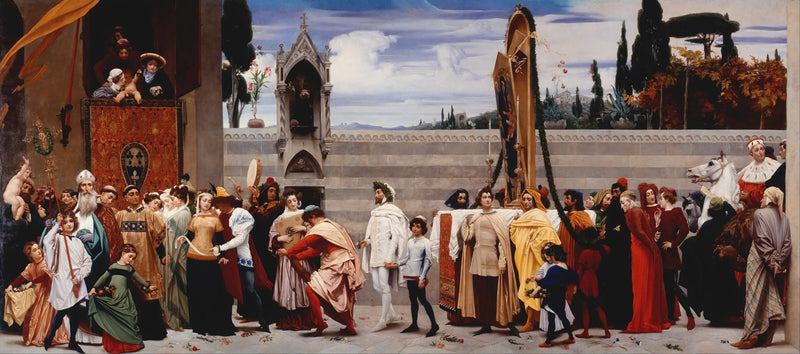 La Madonna de Cimabue llevada en procesión en Florencia - Frederic Leighton