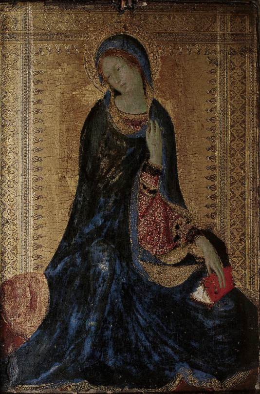 La Madonna de la escena de la Anunciación - Simone Martini