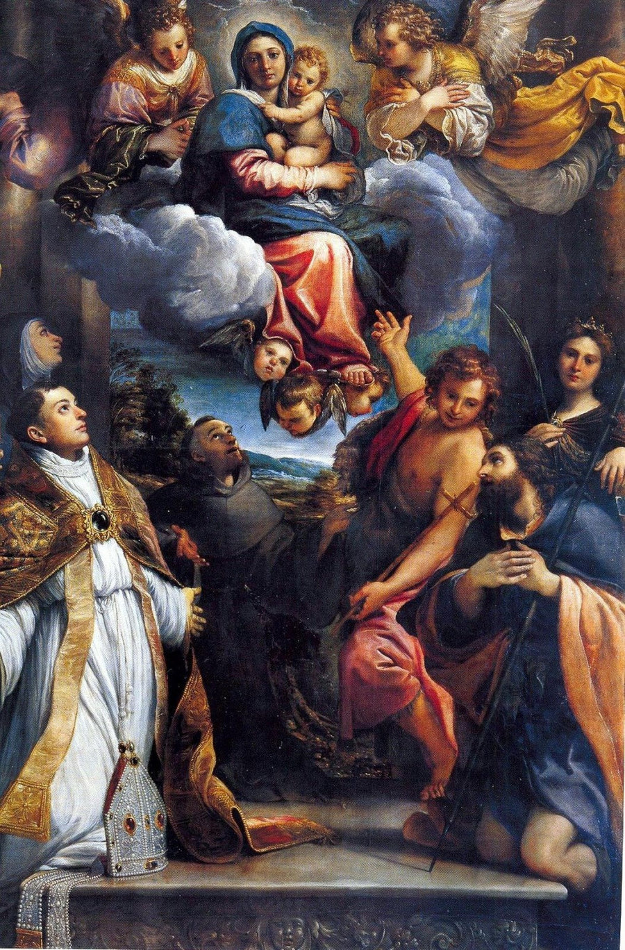 La Virgen en gloria con los santos - Annibale Carracci