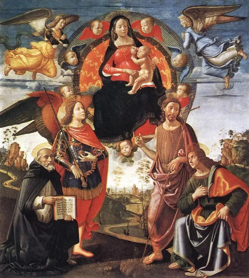 La Madonna en gloria con los santos - Domenico Ghirlandaio