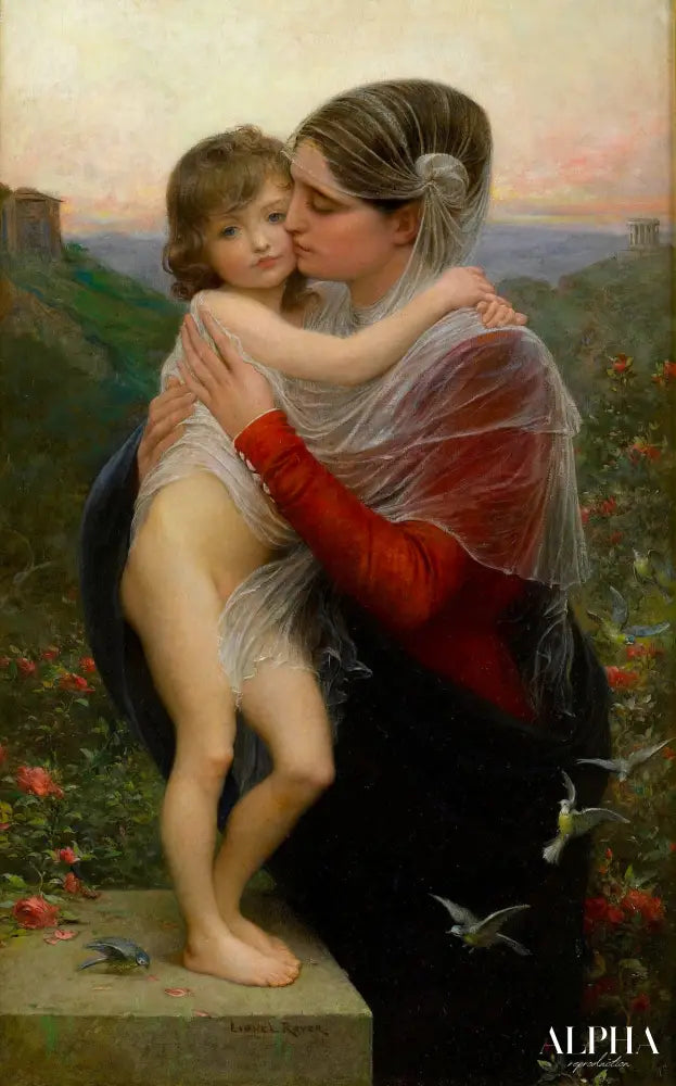 La Madone et l'enfant - Lionel Royer - Reproductions de tableaux et peintures haut de gamme