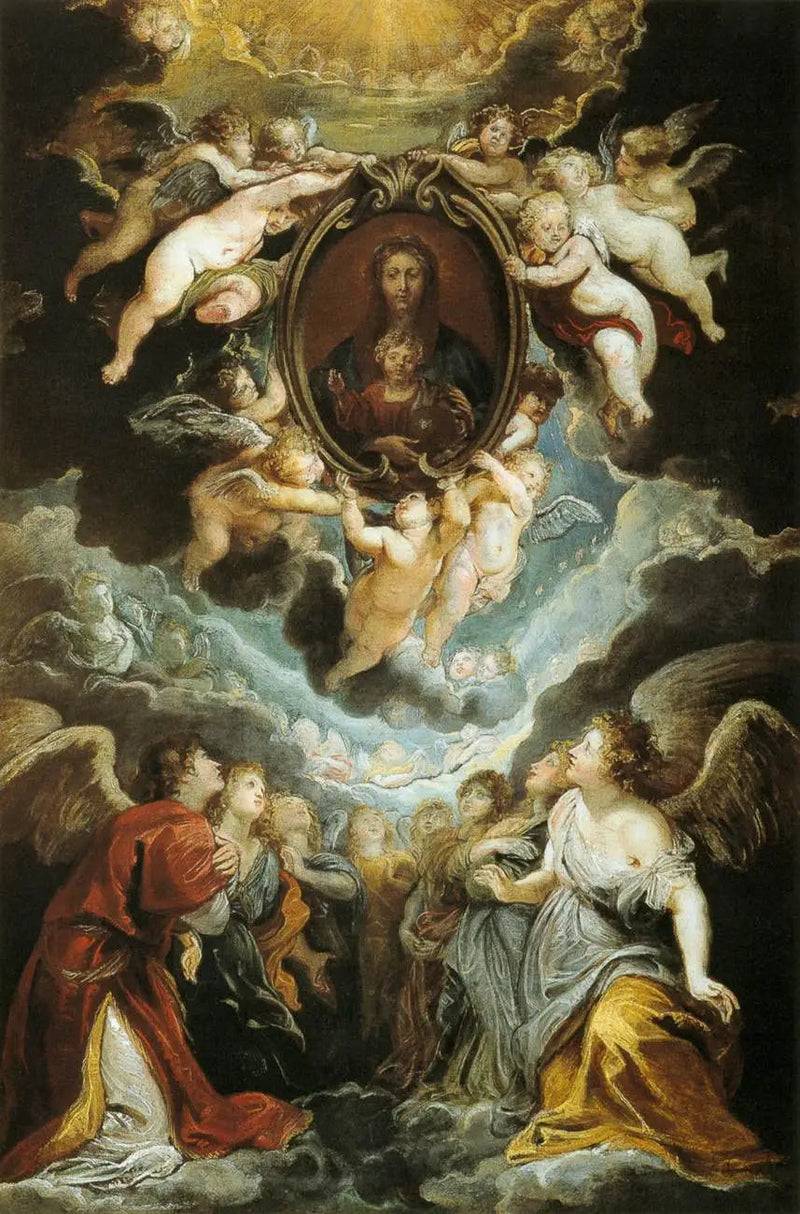 La Madonna della Vallicella adorada por los serafines y los querubines - Peter Paul Rubens