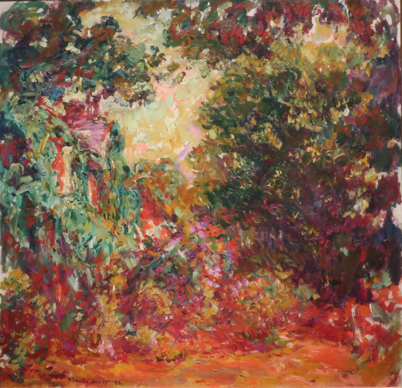 La casa del artista vista desde el jardín de las rosas - Claude Monet