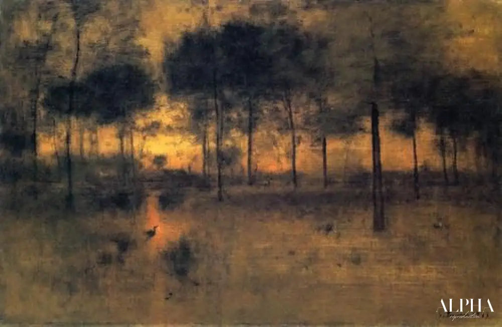 The Home of the Heron - George Inness - Reproductions de tableaux et peintures haut de gamme