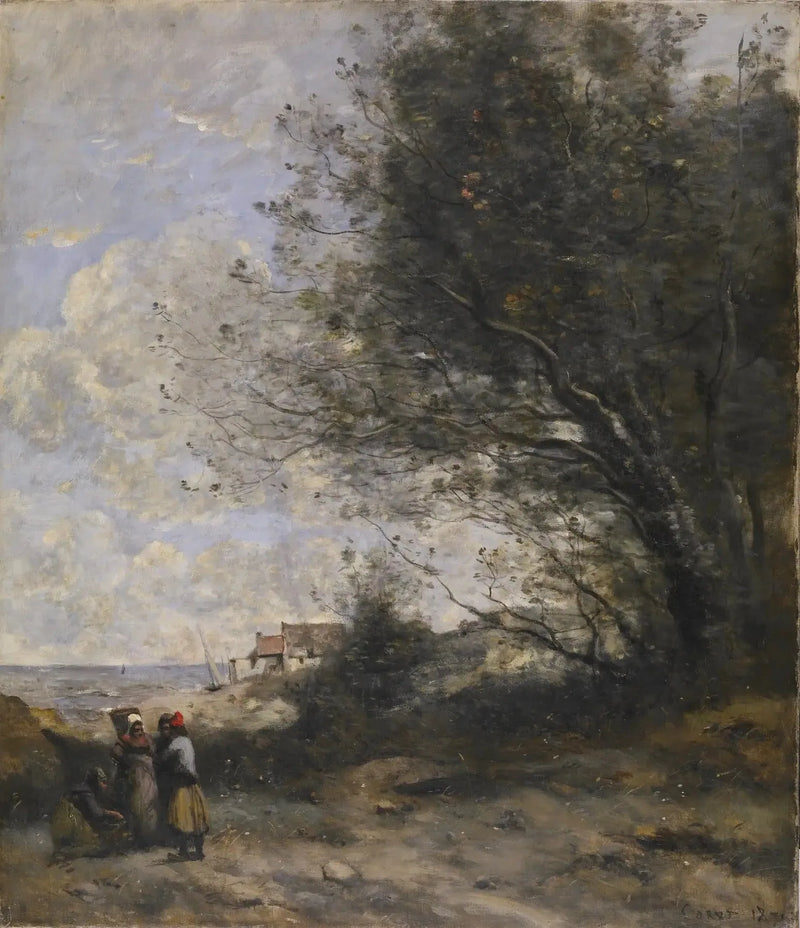 La Casa del Pescador - Jean-Baptiste Camille Corot