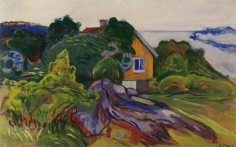 La Casa cerca del fiordo - Edvard Munch