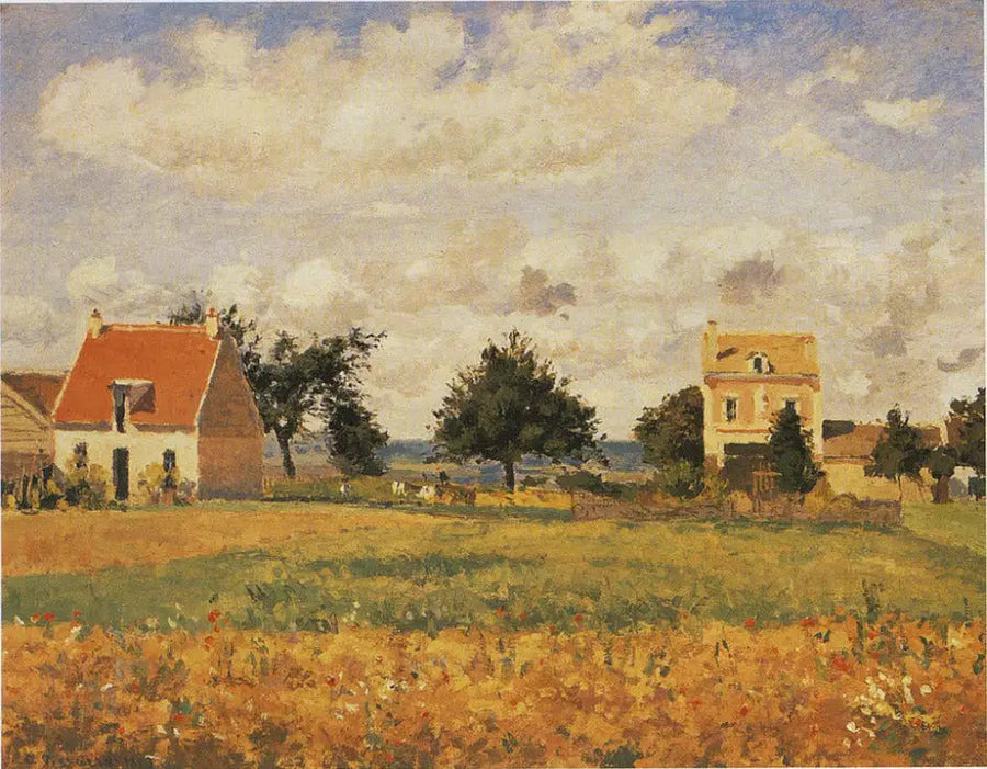 La casa roja - Camille Pissarro