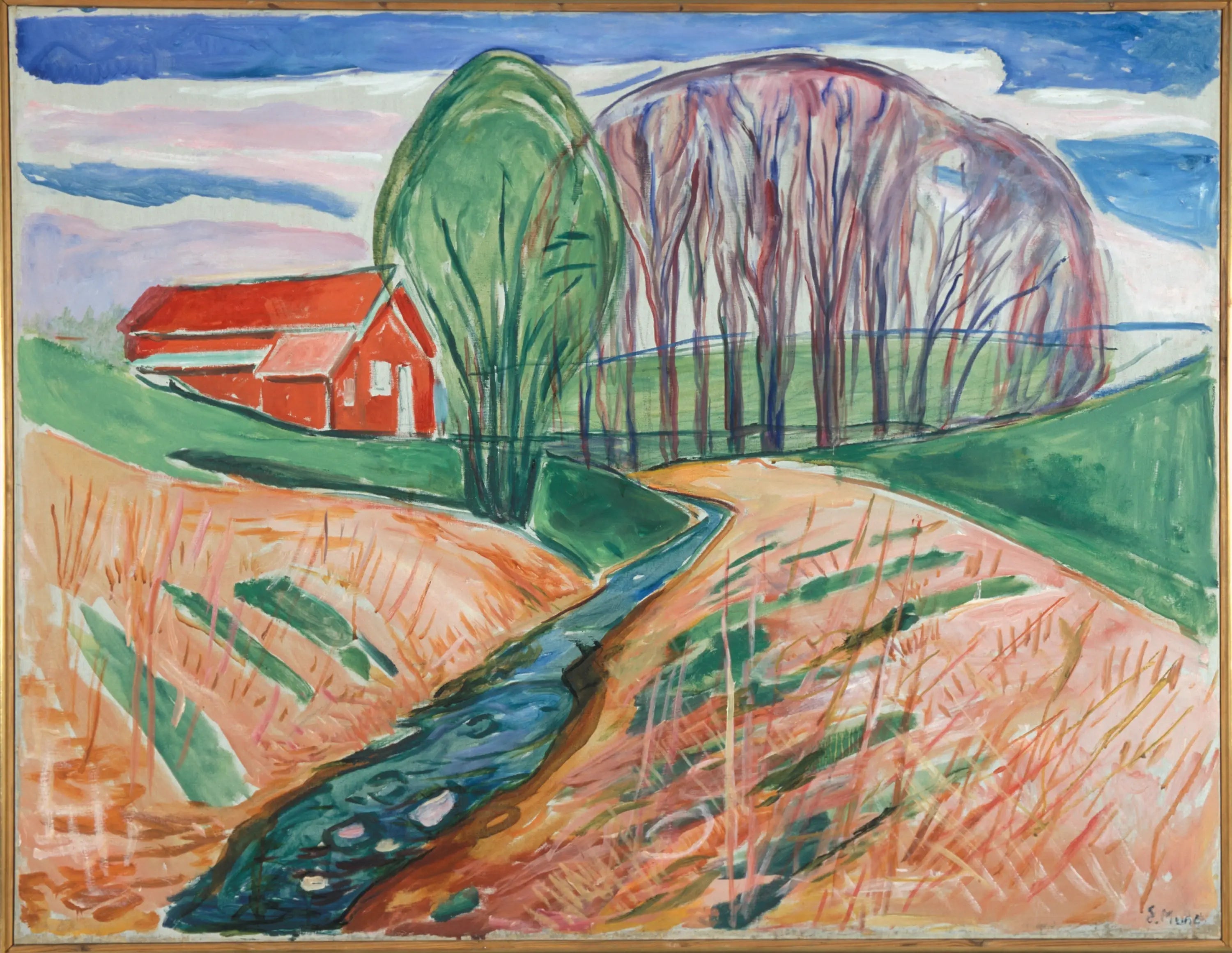 La Maison rouge - Edvard Munch image 1 reproduction artisanale de tableau