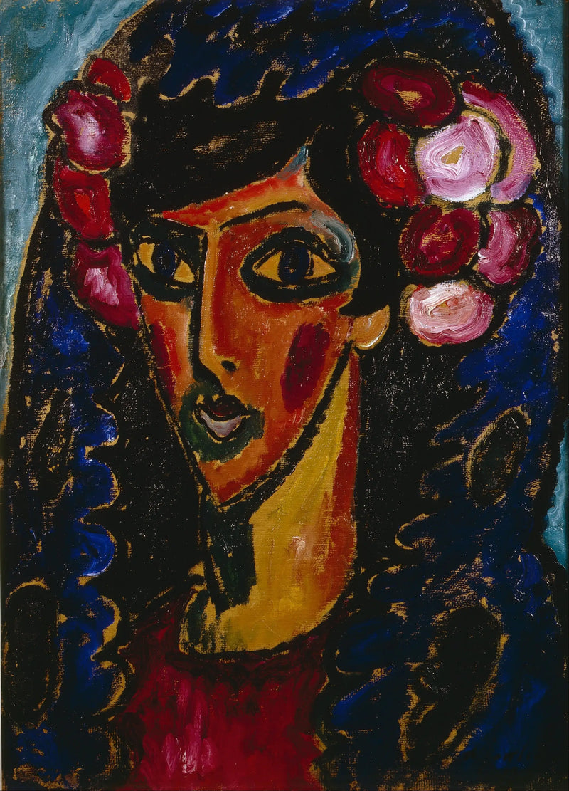 La mantilla azul - Alexej von Jawlensky