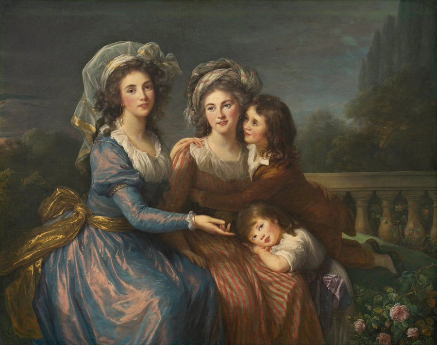 La marquesa de Pezay y la marquesa de Rougé con sus hijos Alexis y Adrien - Élisabeth Vigée Le Brun