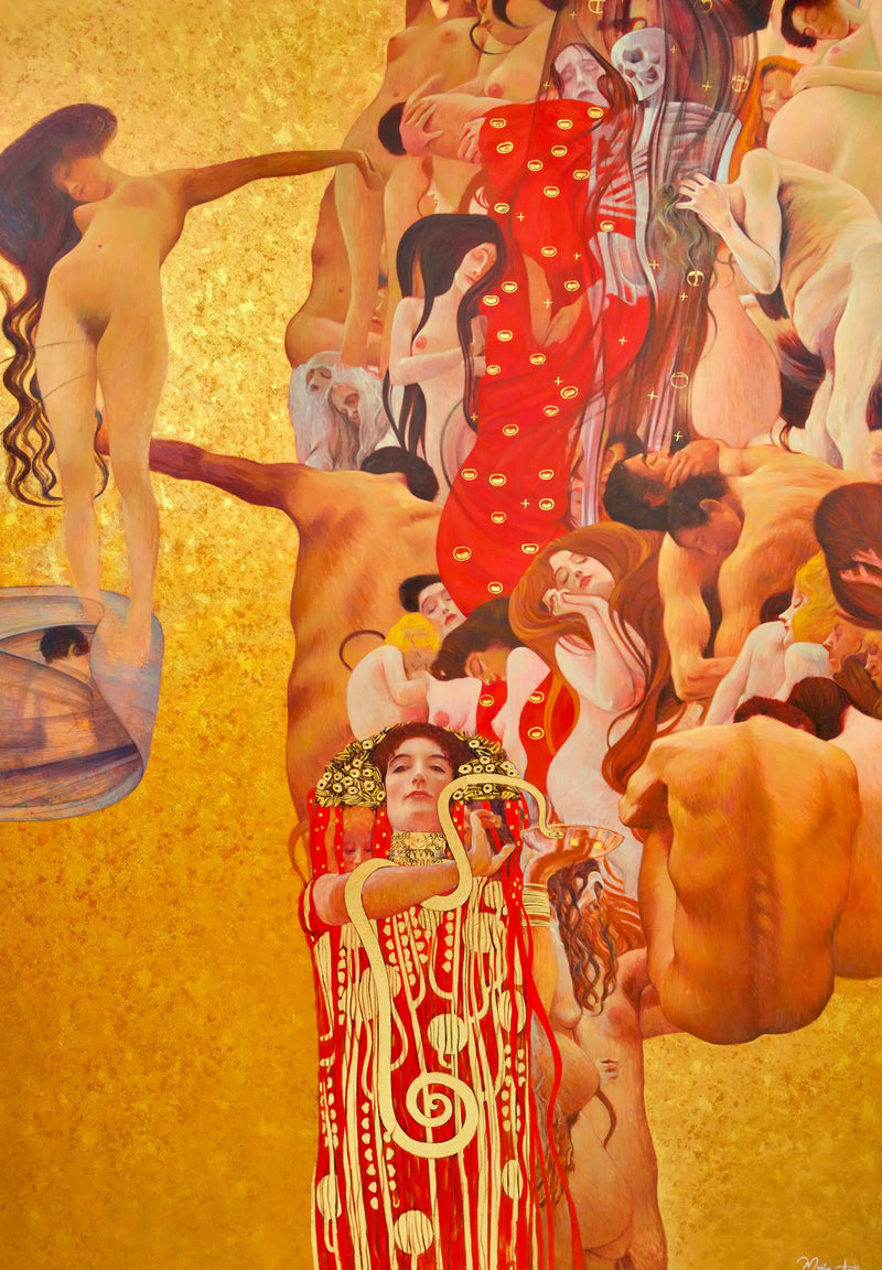La Medicina – Una Obra Reimaginada de Gustav Klimt por Master Apollon | 180 x 270 cm