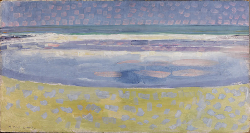 El mar después de la puesta de sol - Piet Mondrian