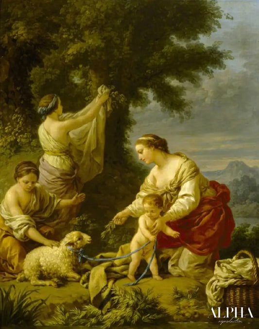 'La mère complaisante' - Louis Jean François Lagrenée - Reproductions de tableaux et peintures haut de gamme