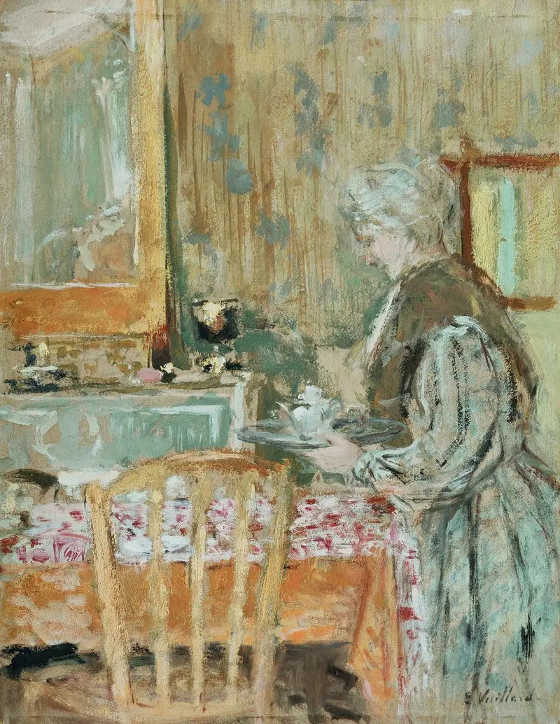 La madre del artista sirviendo el té - Édouard Vuillard