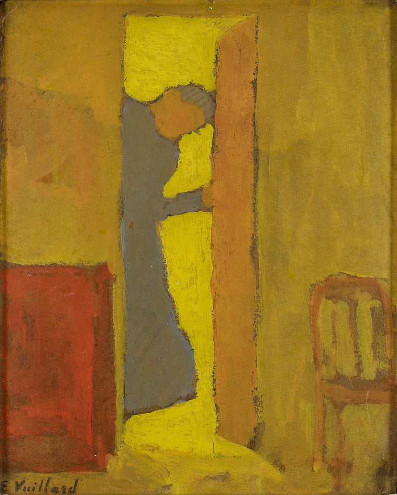 La madre del artista abriendo una puerta - Édouard Vuillard