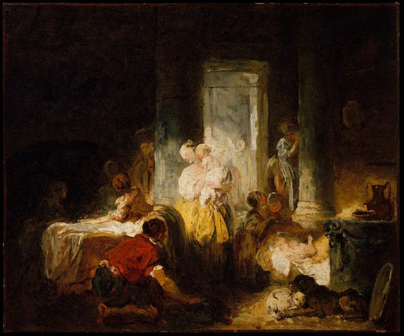 La madre feliz - Jean-Honoré Fragonard