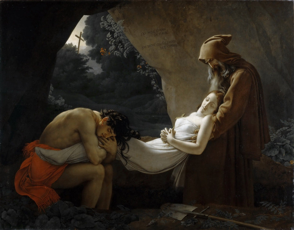 La mise au tombeau d'Atala - Anne-Louis Girodet image 1 copie peinte à la main à l’huile