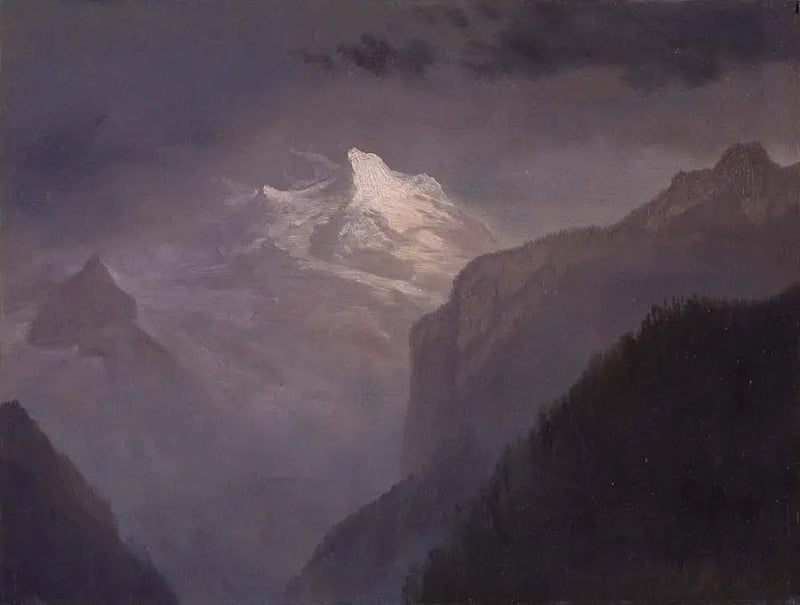 La montaña nevada - Albert Bierstadt