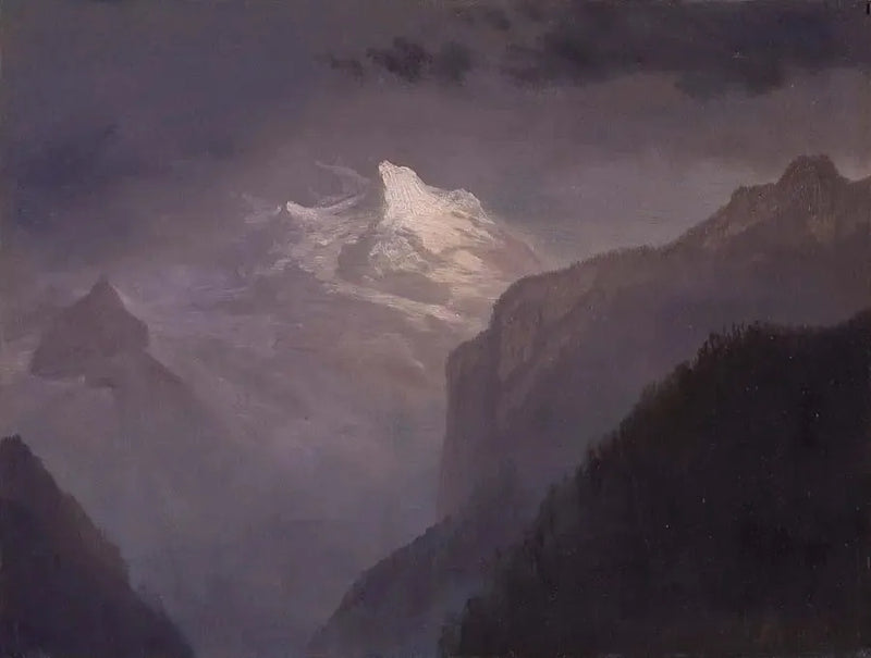 La montaña nevada - Albert Bierstadt