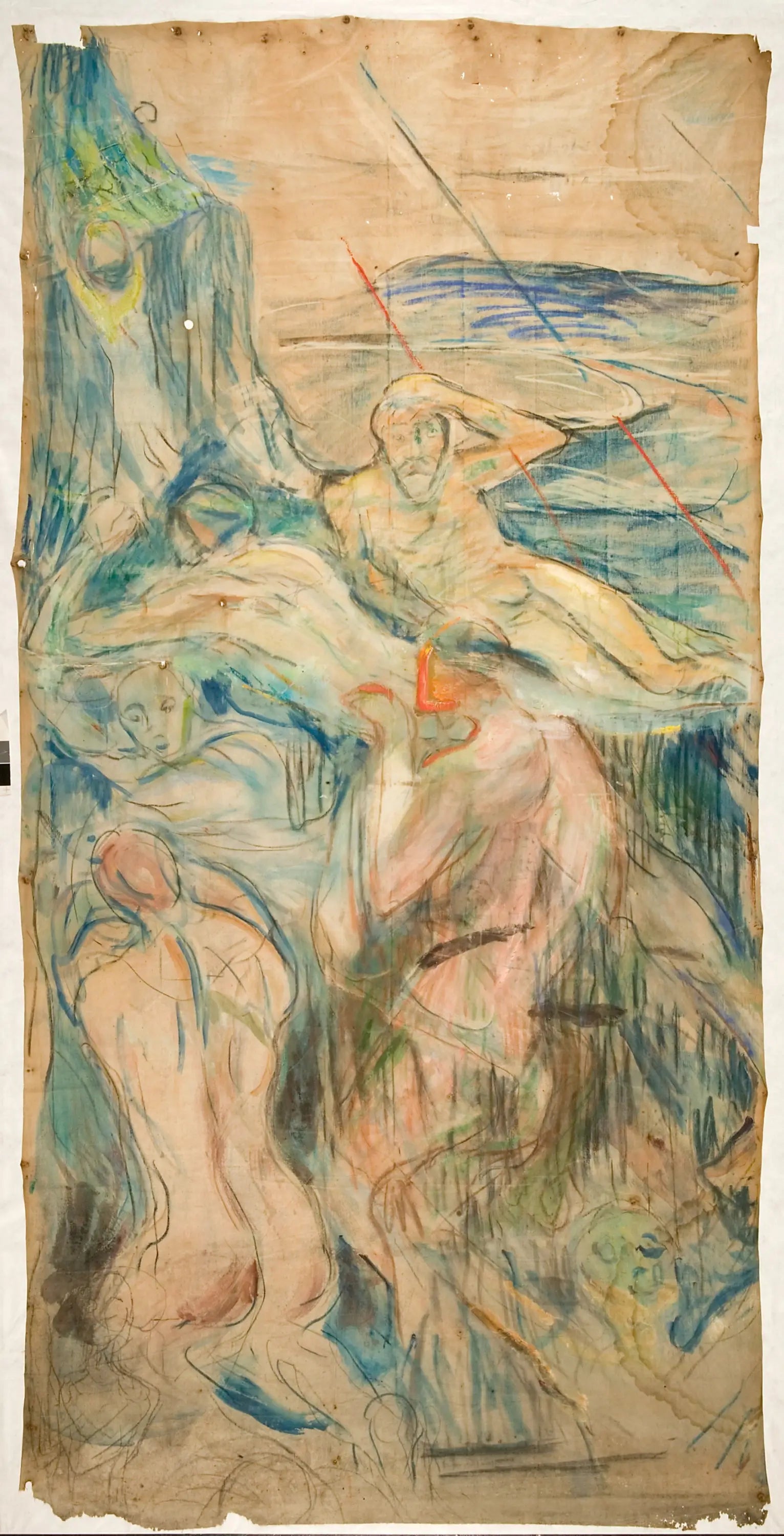 Reproduction du tableau « La Montagne humaine : partie droite - Edvard Munch » par Alpha Reproduction en peinture à l’huile