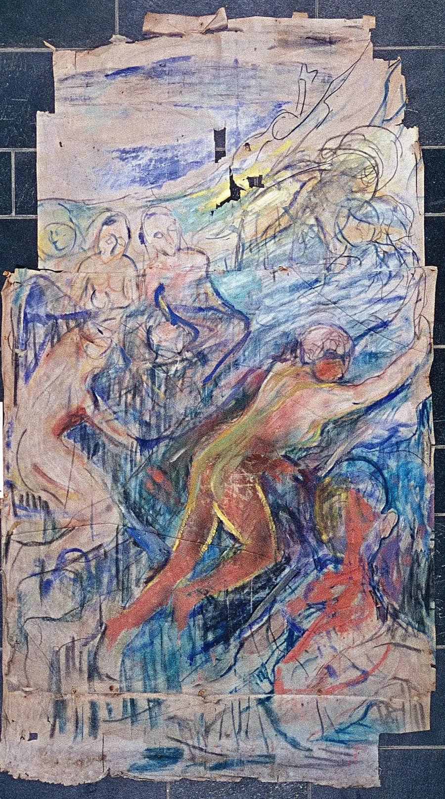 La Montaña humana: parte superior izquierda - Edvard Munch
