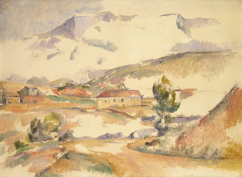 La montaña Sainte-Victoire vista desde el Puente de Bayeux en Meyreuil - Paul Cézanne