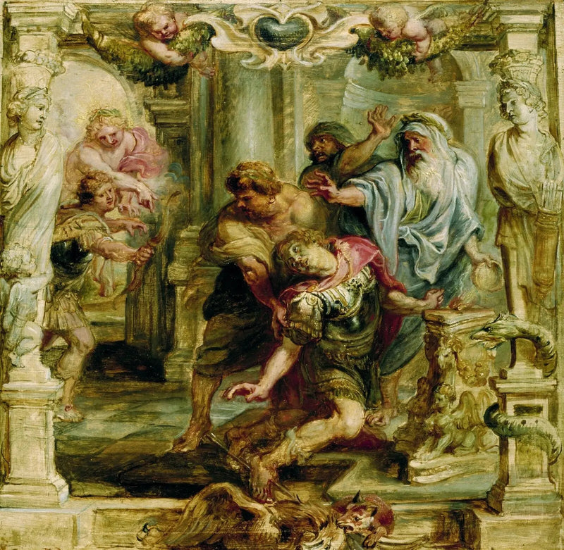 La muerte de Aquiles - Peter Paul Rubens