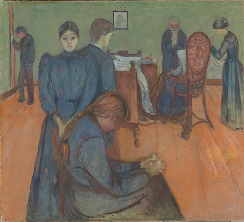 La Muerte en la habitación del enfermo - Edvard Munch