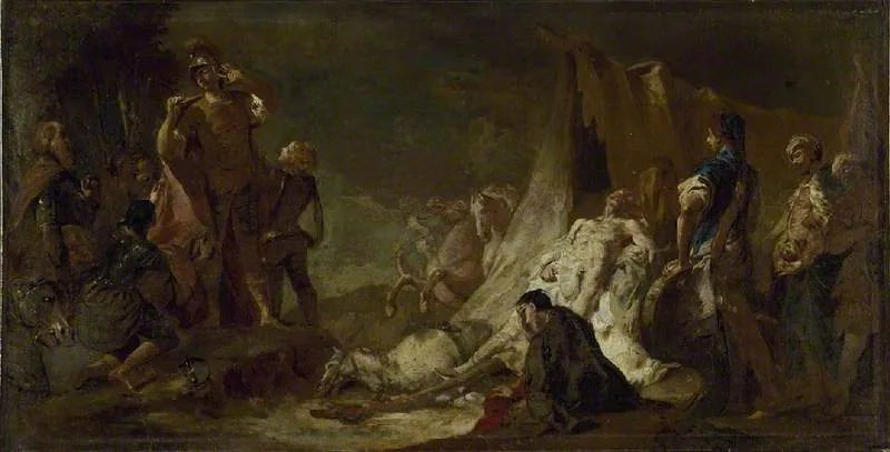 La muerte de Darío - Giovanni Battista Piazzetta