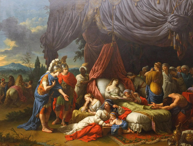 La muerte de la esposa de Darío - Louis Jean François Lagrenée