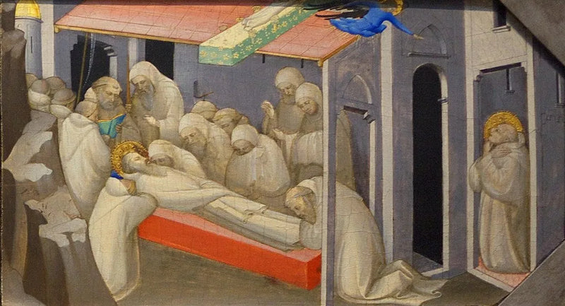 La Muerte de san Benito : Panel de la predela - Lorenzo Monaco