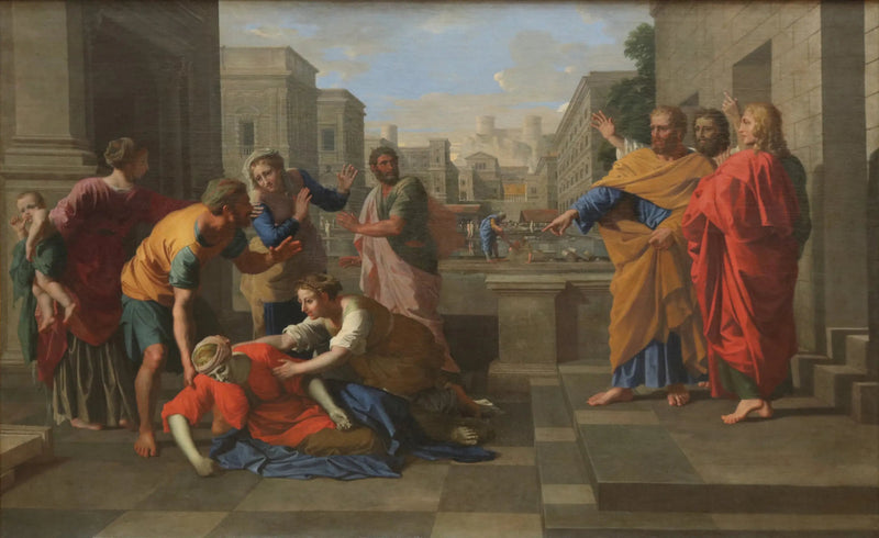 La Muerte de Saphire - Nicolas Poussin