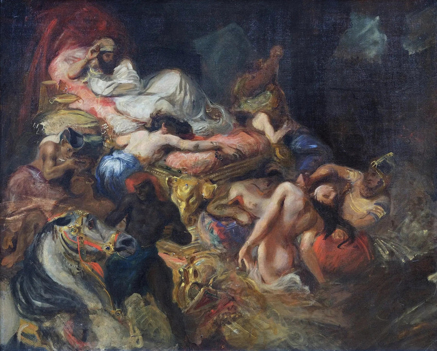 La Muerte de Sardanápalo, esbozo - Eugène Delacroix