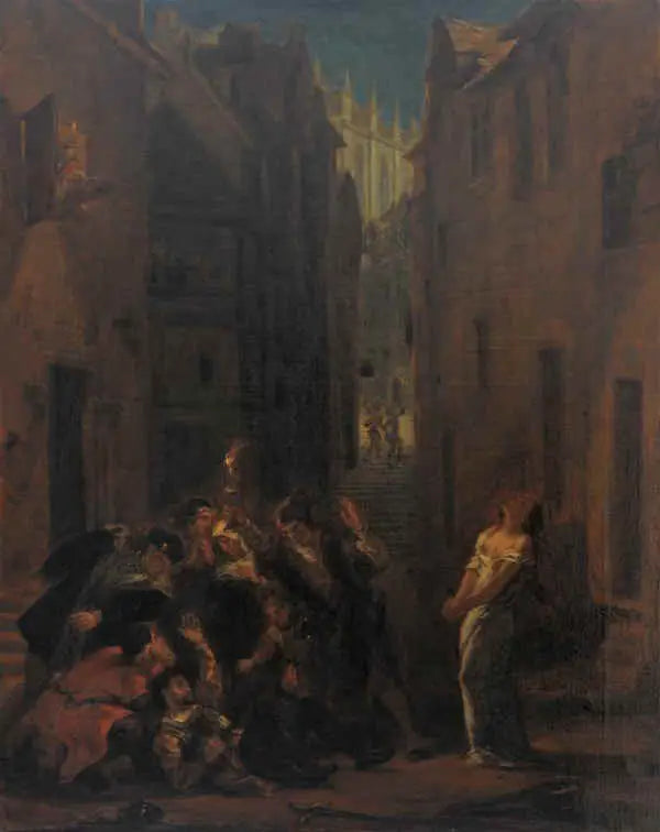 La muerte de Valentín - Eugène Delacroix