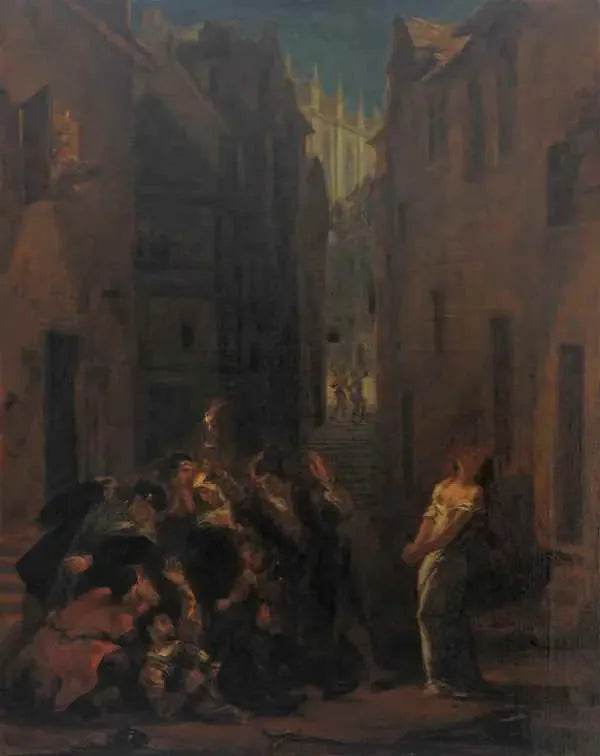 La muerte de Valentín - Eugène Delacroix